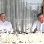 İlham Əliyev və Qurbanqulu Berdiməhəmmədov birgə nahar ediblər