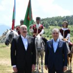 İlham Əliyev və Türkmənistan Xalq Məsləhətinin sədri Qurbanqulu Berdiməhəmmədov Cıdır düzündə olublar